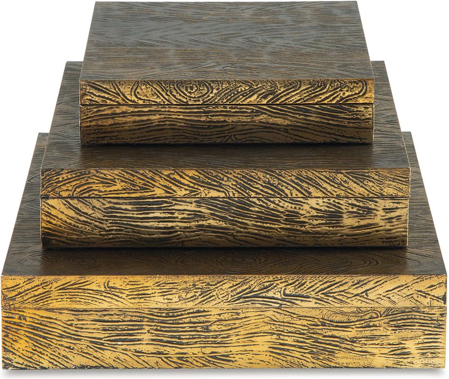 Keldy Antique Brass Box Set of 3 A2000490