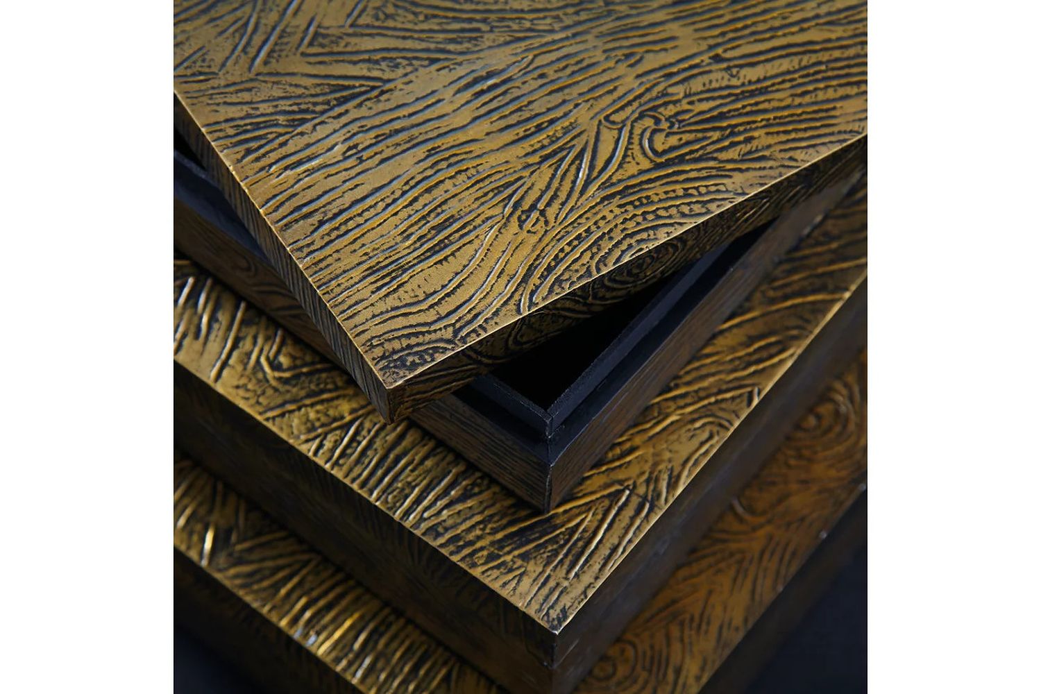 Keldy Antique Brass Box Set of 3 A2000490