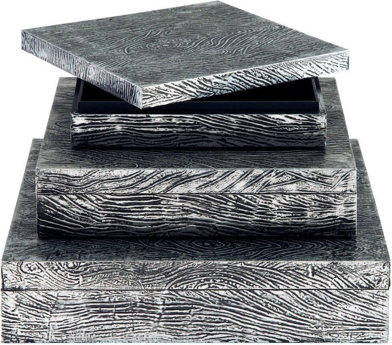 Keldy Antique Pewter Box Set of 3 A2000491