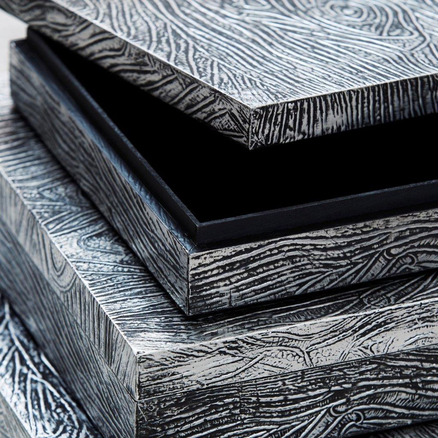 Keldy Antique Pewter Box Set of 3 A2000491