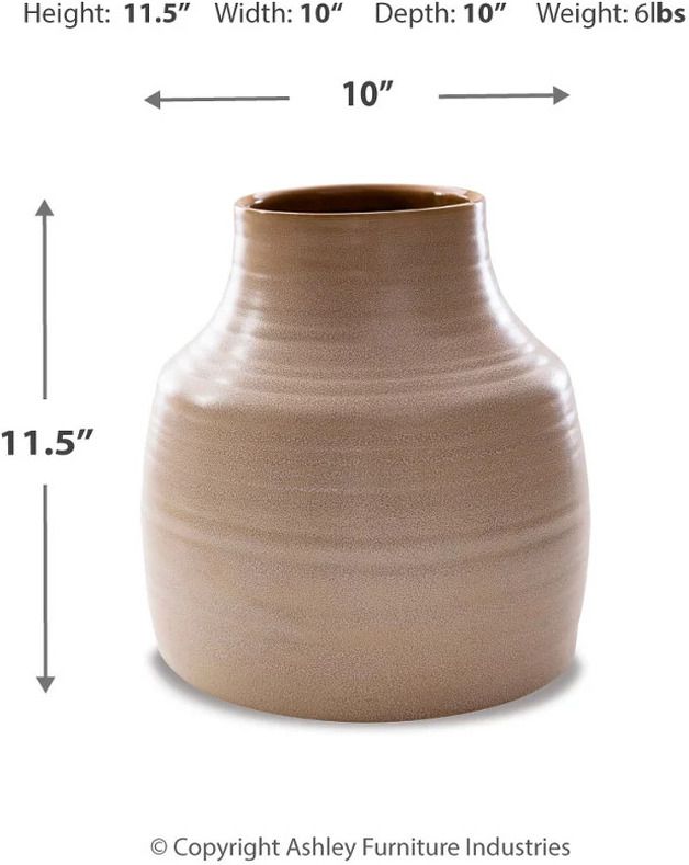 Millcott Vase In Tan A2000582V