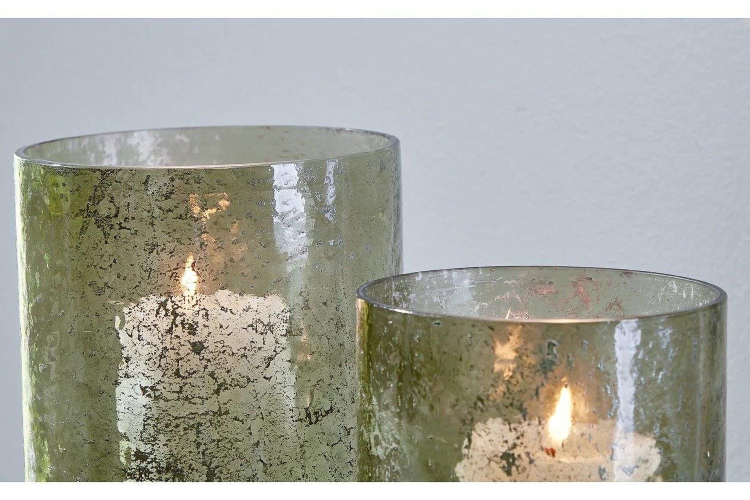 Clarkton Candle Holder Set of 2 In Green A2000623