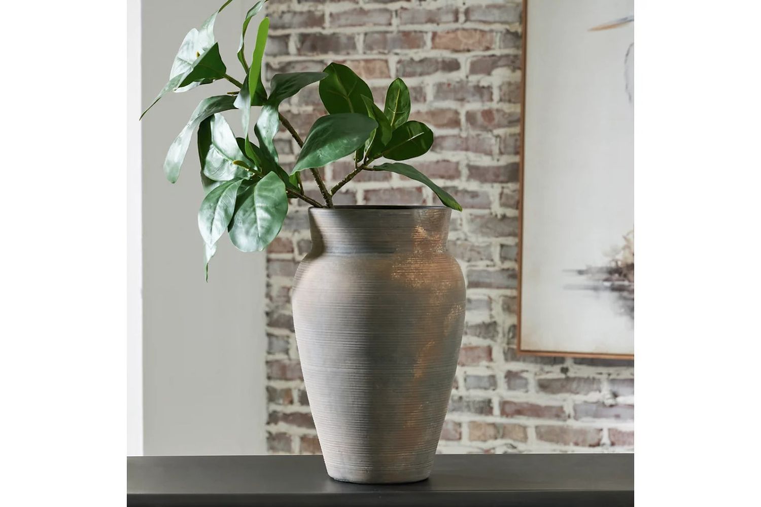 Brickmen Vase In Antique Grey A2000659