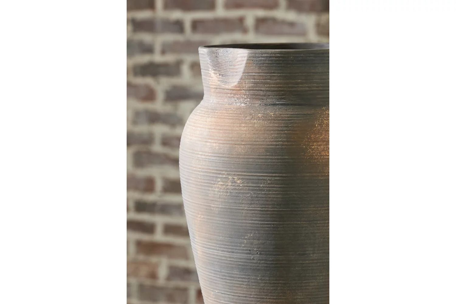Brickmen Vase In Antique Grey A2000659