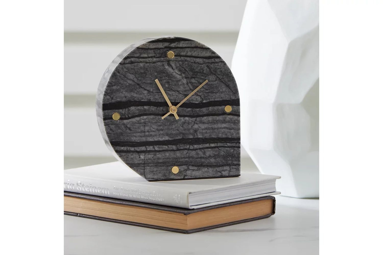 Janmour Table Clock Set of 2 In Black A2000661