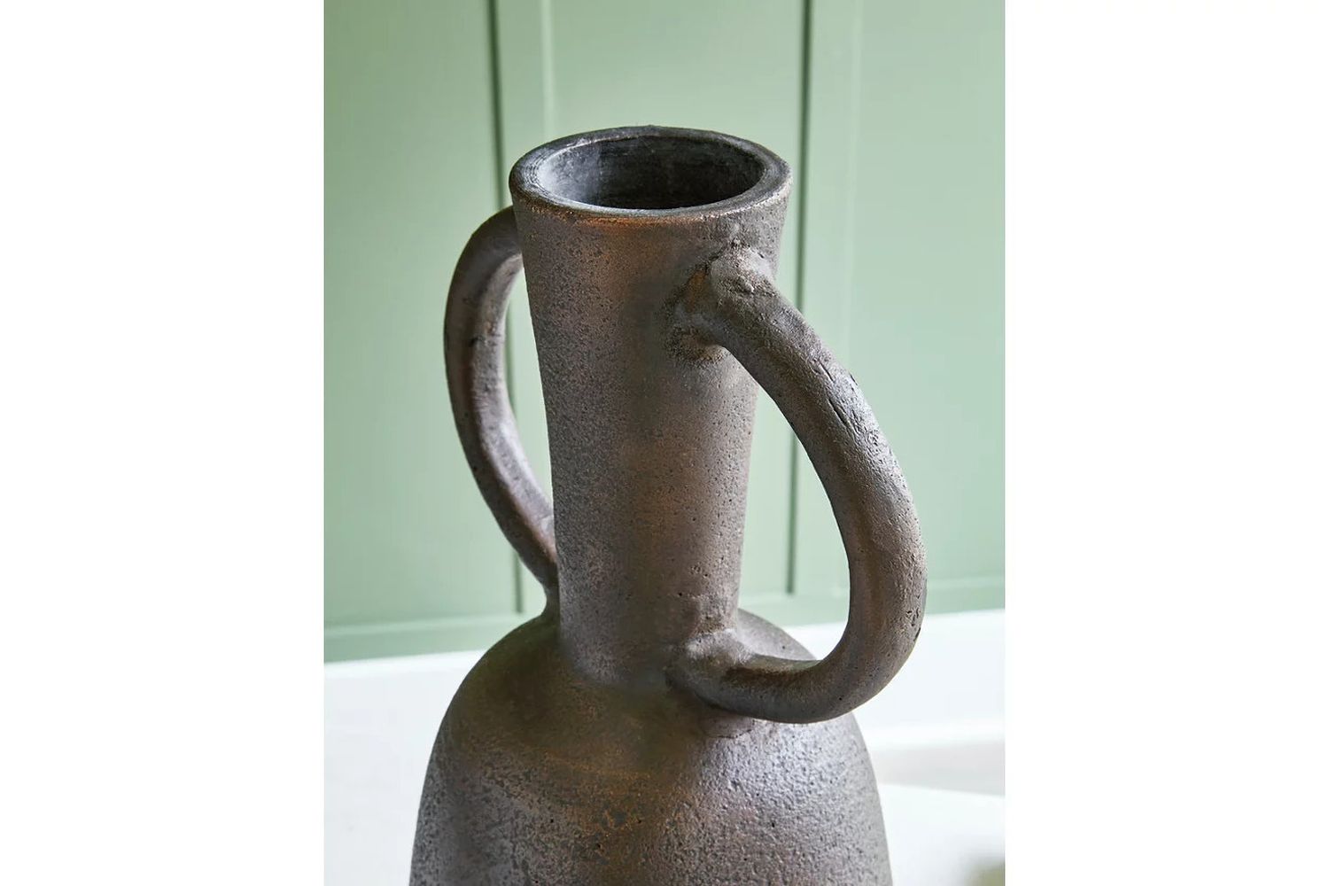 Aadeen Large Vase In Distressed Brown A2000674