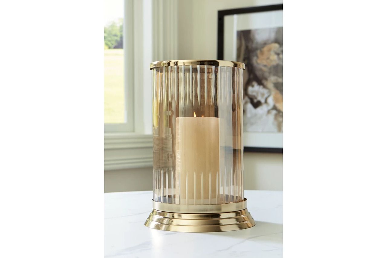 Aavinson Small Candle Holder In Amber A2000687