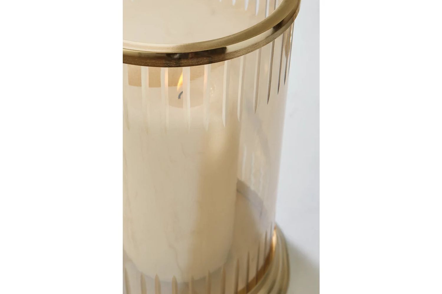 Aavinson Large Candle Holder In Amber A2000688