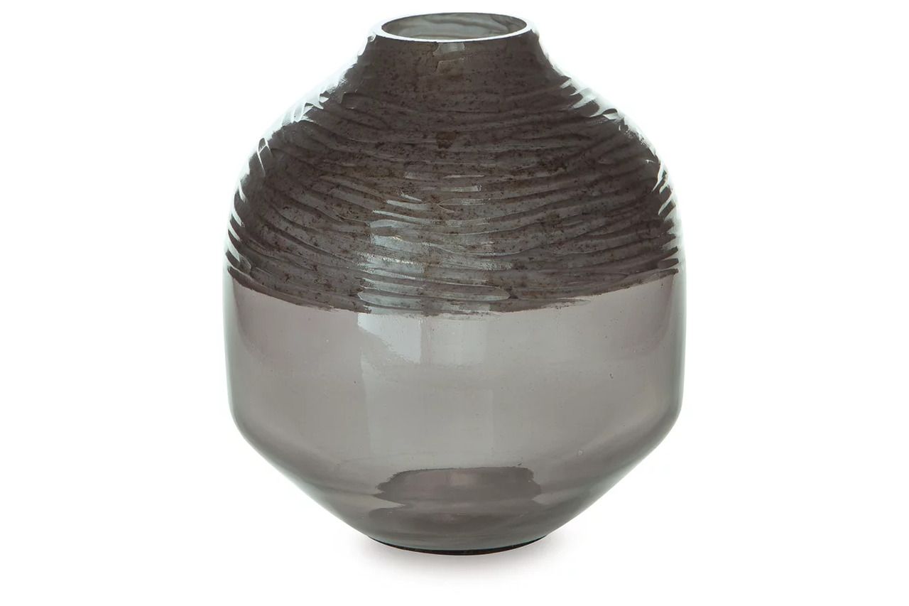 Harpwick 8 Inch Vase In Iridescent Gray A2000725
