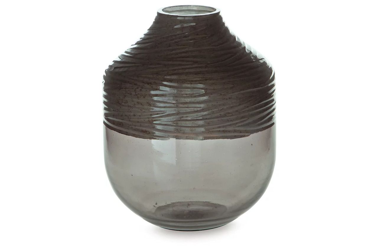 Harpwick 10 Inch Vase In Iridescent Gray A2000726