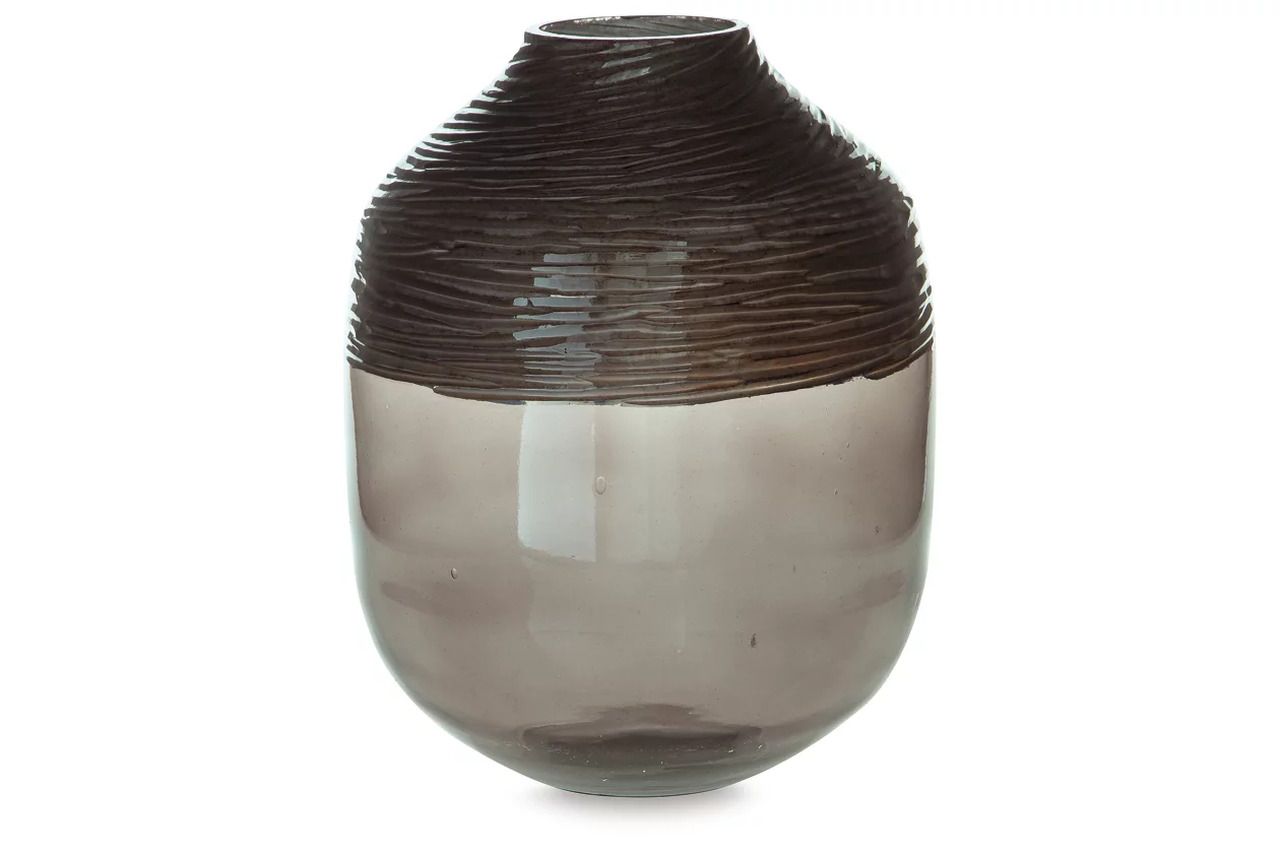 Harpwick 12 Inch Vase In Iridescent Gray A2000727