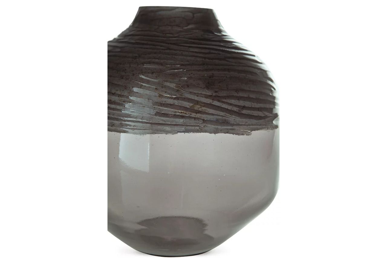 Harpwick 12 Inch Vase In Iridescent Gray A2000727