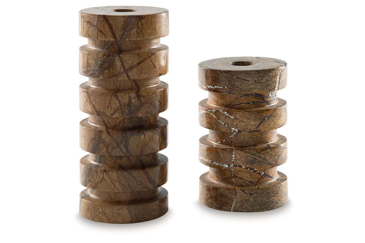 Emsleyfield Candle Holder Set Set of 2 In Tan A2000735