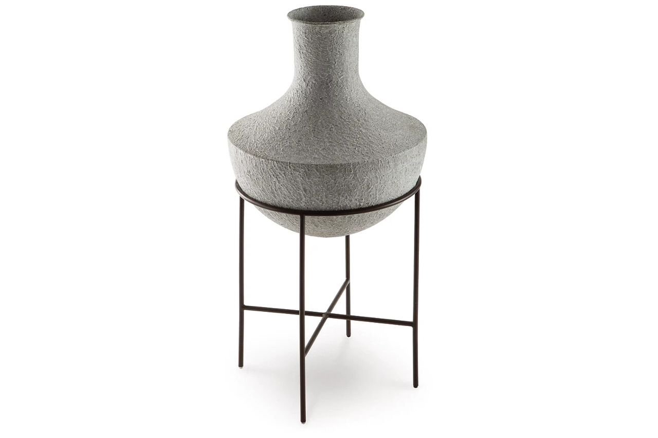 Estonbank 28 Inch Vase In Distressed Cream A2000747