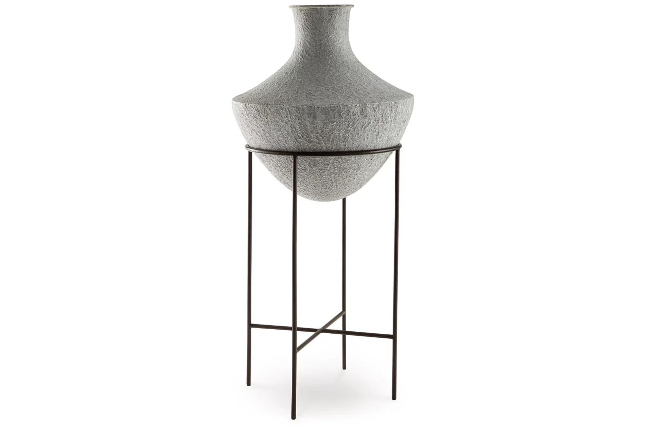 Estonbank 35 Inch Vase In Distressed Cream A2000748