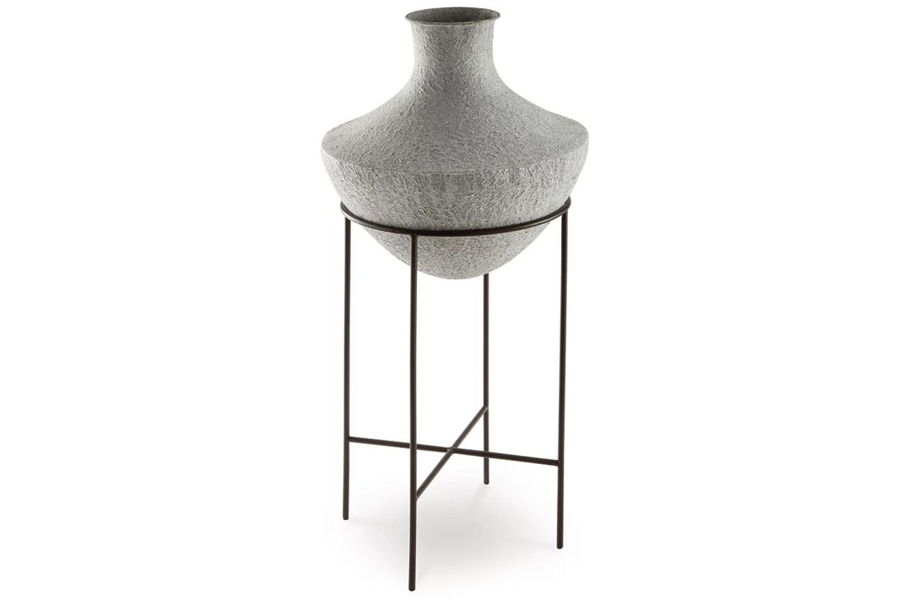 Estonbank 35 Inch Vase In Distressed Cream A2000748