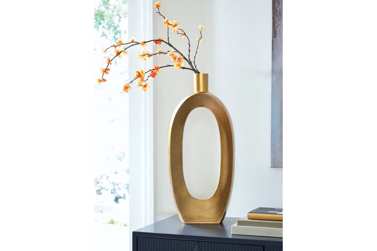 Lawtonville 22 Inch Vase In Antique Gold A2000752