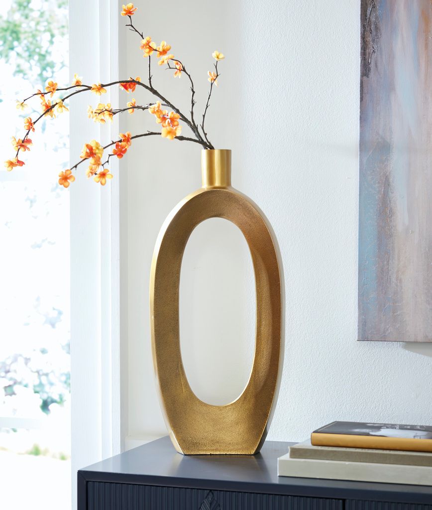 Lawtonville 22 Inch Vase In Antique Gold A2000752