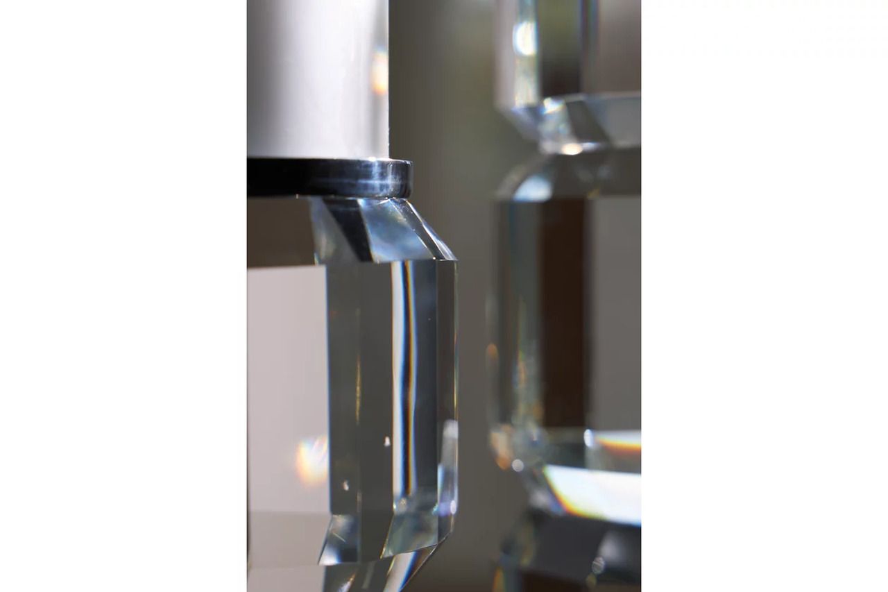 Brentley 2 Piece Candle Holder Set In Clear/Silver A2000770