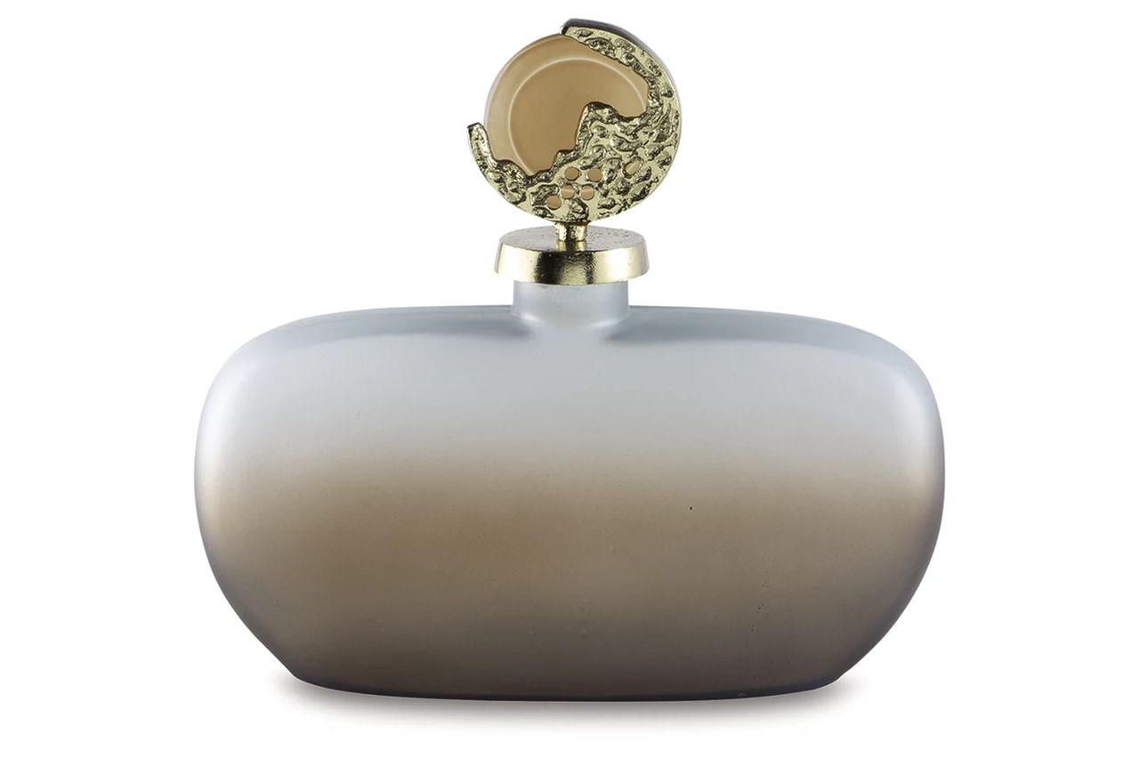 Acario Jar In Taupe/Gold A2000781
