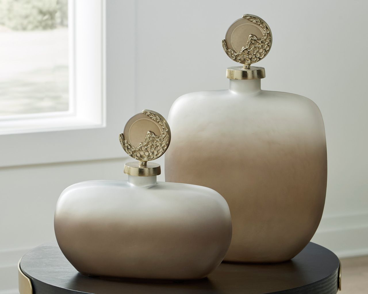 Acario Jar In Taupe/Gold A2000781