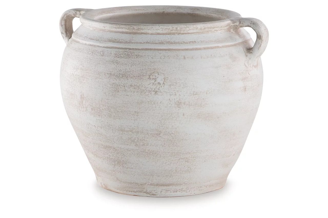 Meadie Vase In Distressed White A2000787