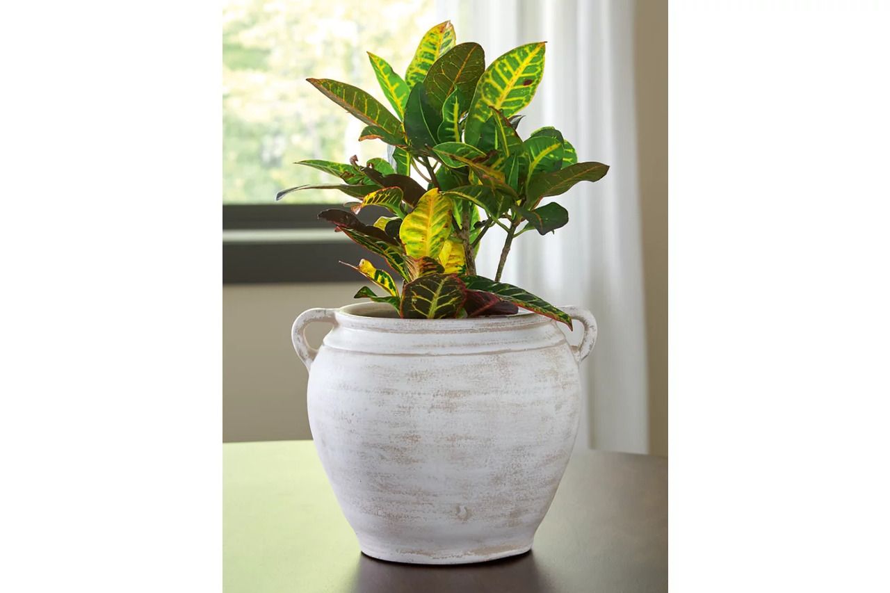 Meadie Vase In Distressed White A2000787