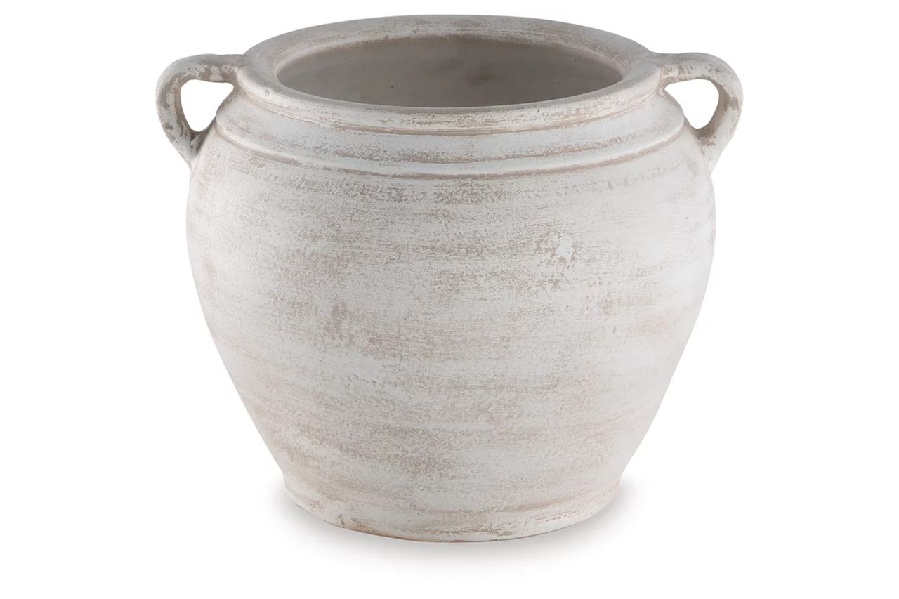 Meadie Vase In Distressed White A2000787