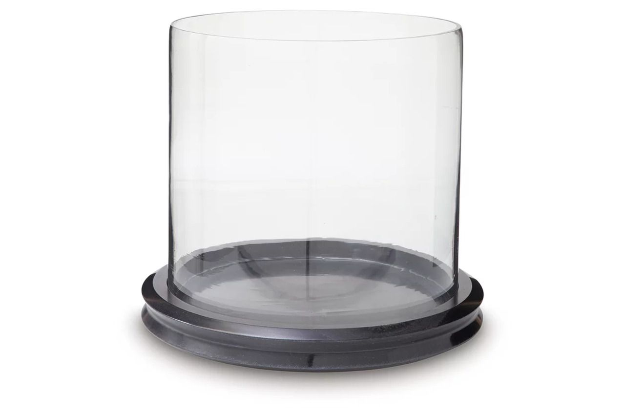 Saskia Candle Holder In Clear and Black A2000846