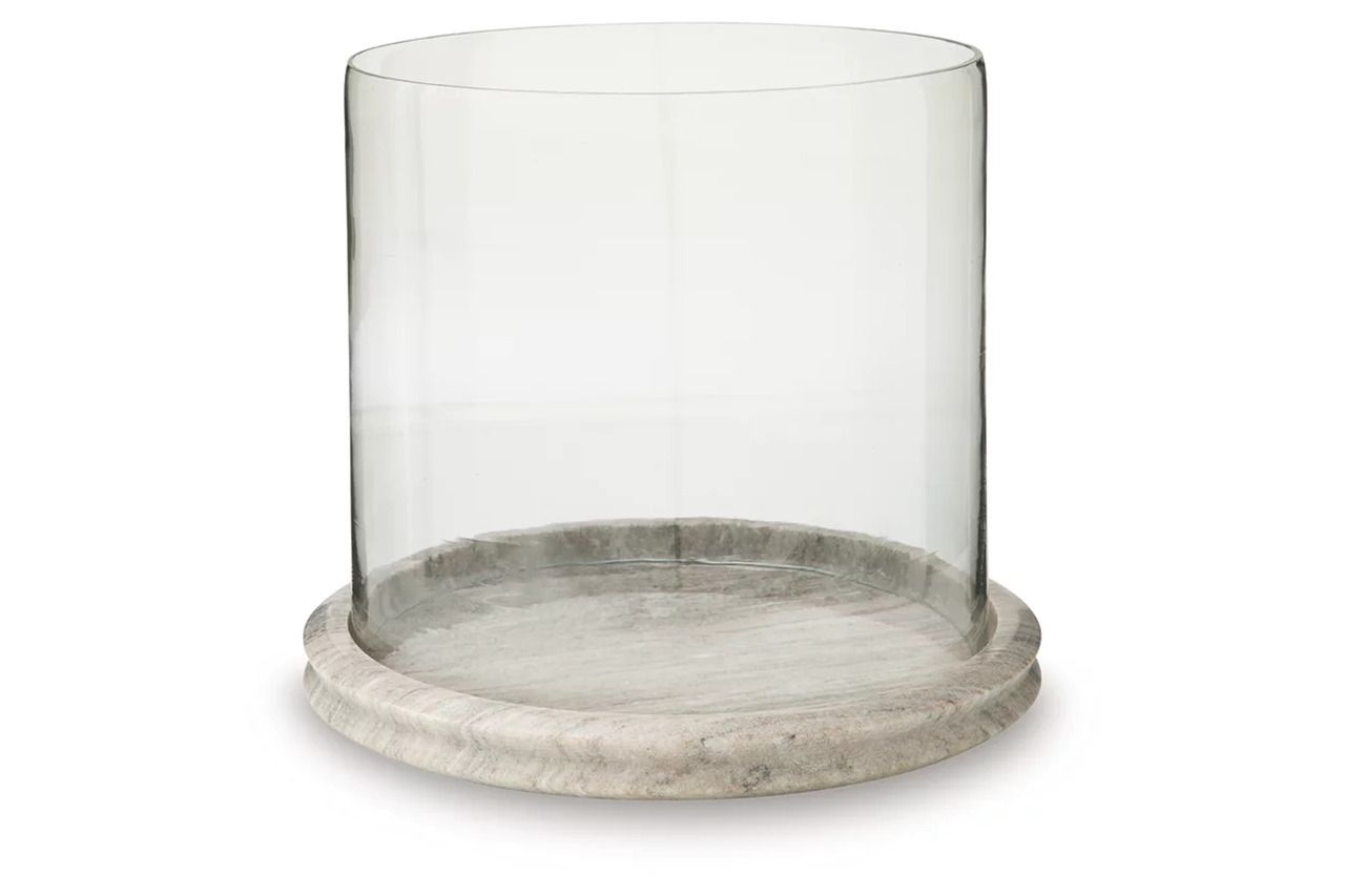 Saskia Candle Holder In Clear and Beige A2000847