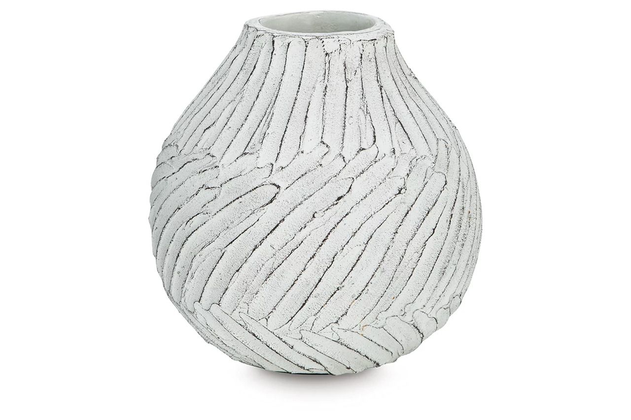 Shelvie Large Vase In Distressed White A2000849