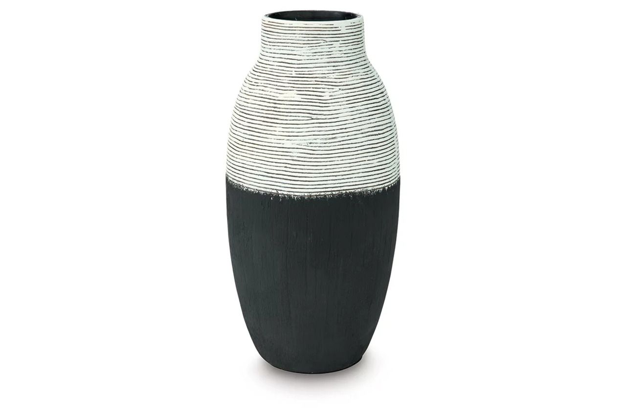 Girtha Large Vase In Antique White and Black A2000877