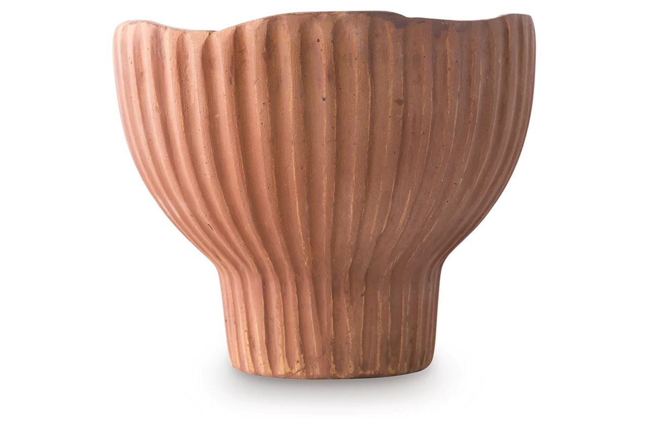 Orban Vase In Sienna and White A2000886