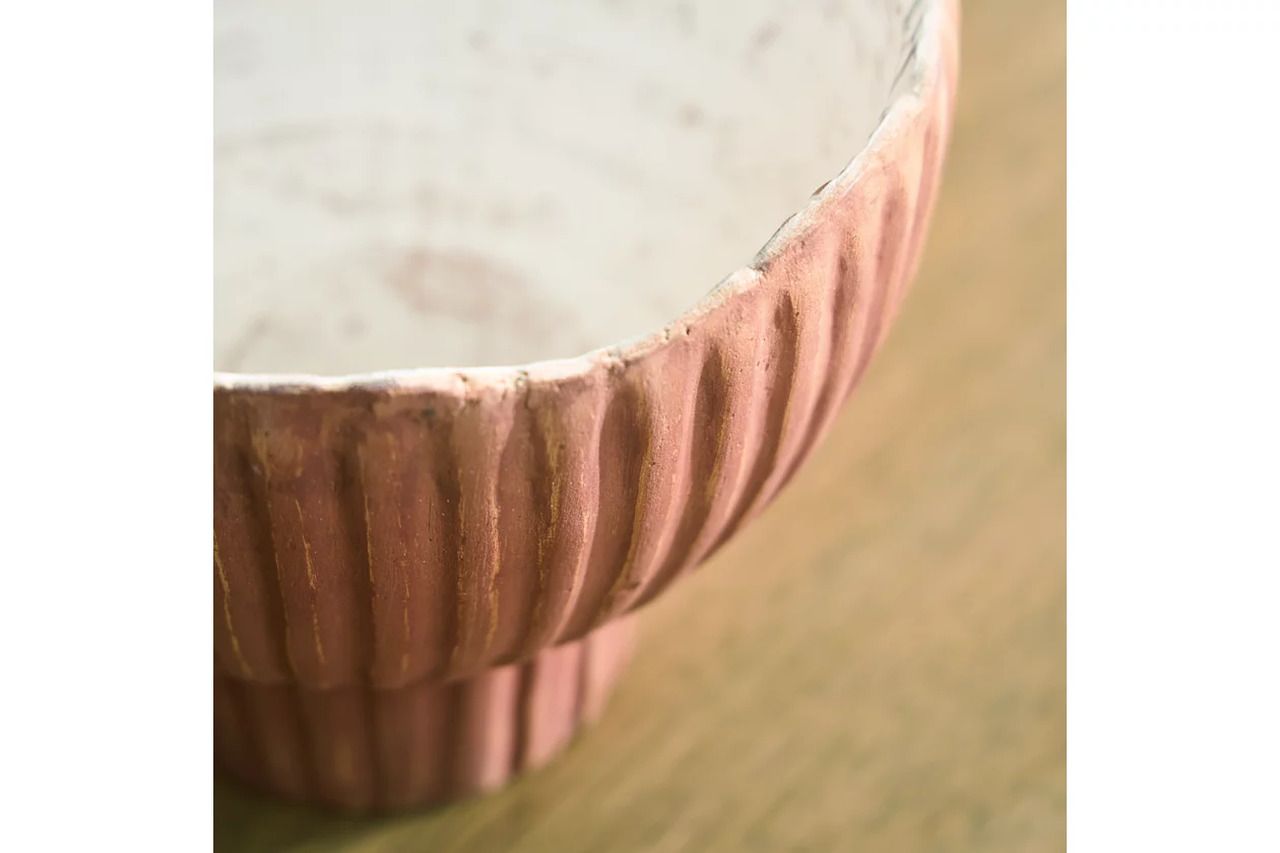 Orban Vase In Sienna and White A2000886