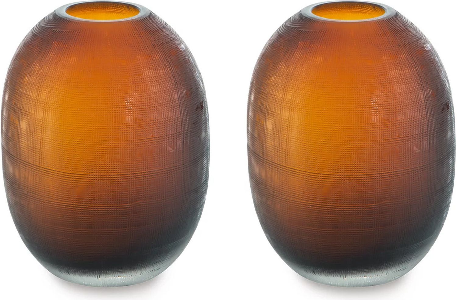 Embersen Amber Vase Set of 2 A2900001
