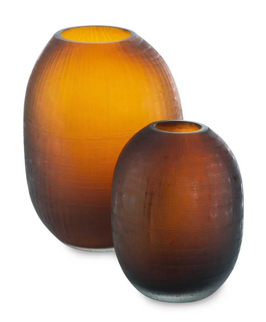 Embersen Amber Vase Set of 2 A2900001