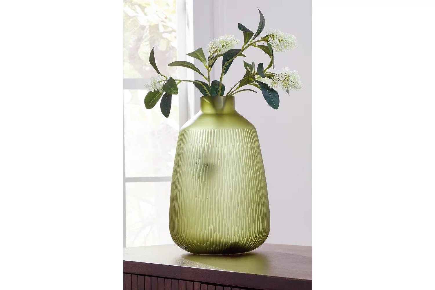 Scottyard Vase In Olive Green A2900008