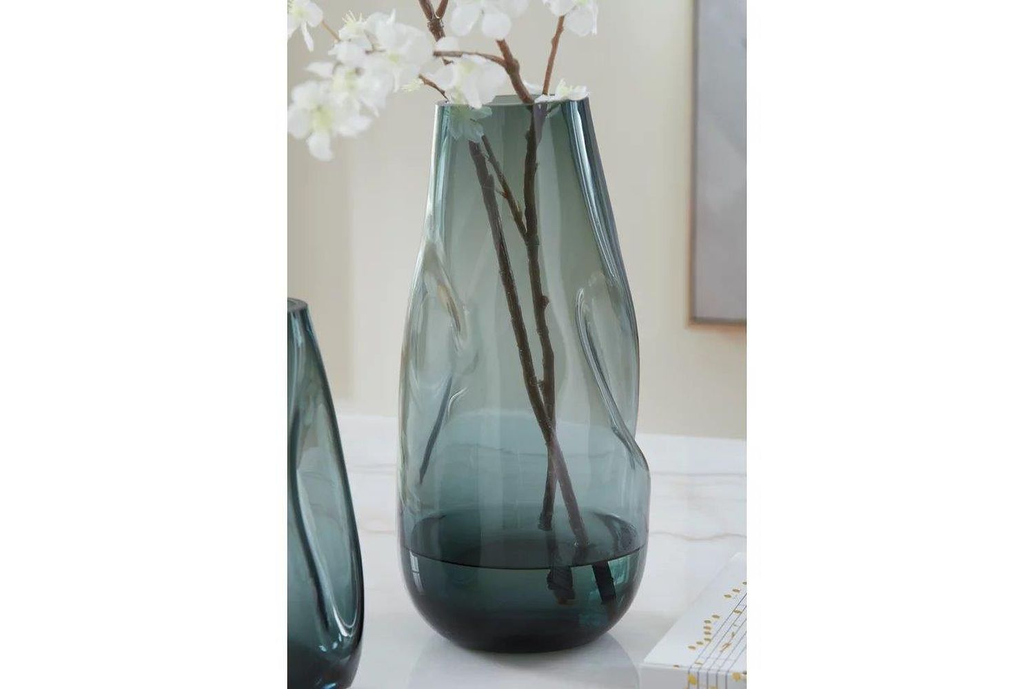 Beamund Vase Set of 2 In Teal Blue A2900011