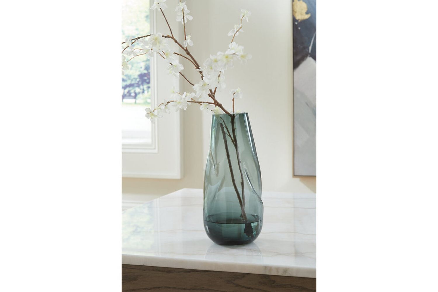 Beamund Vase In Teal Blue A2900011V
