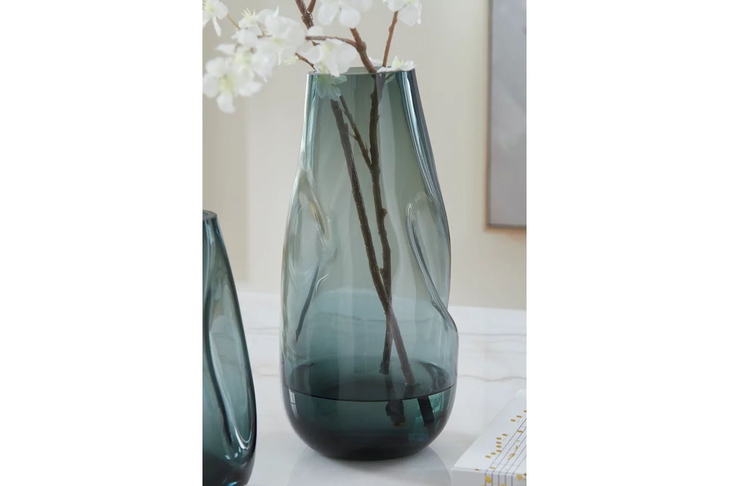 Beamund Vase In Teal Blue A2900011V