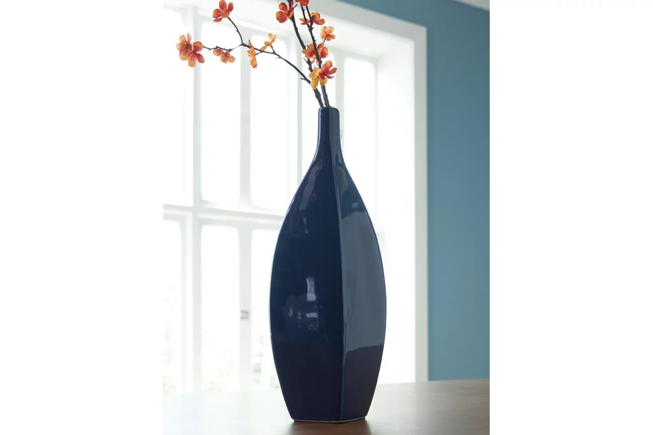 Abtinson 16 Inch Vase In Navy A2900033