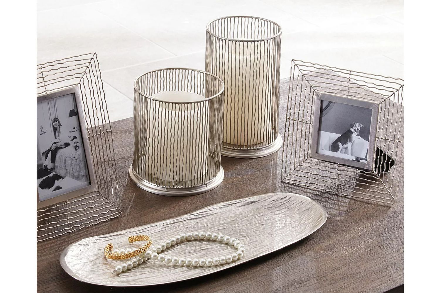 Dympna Silver Metal Accessory Set of 5 A2C00115
