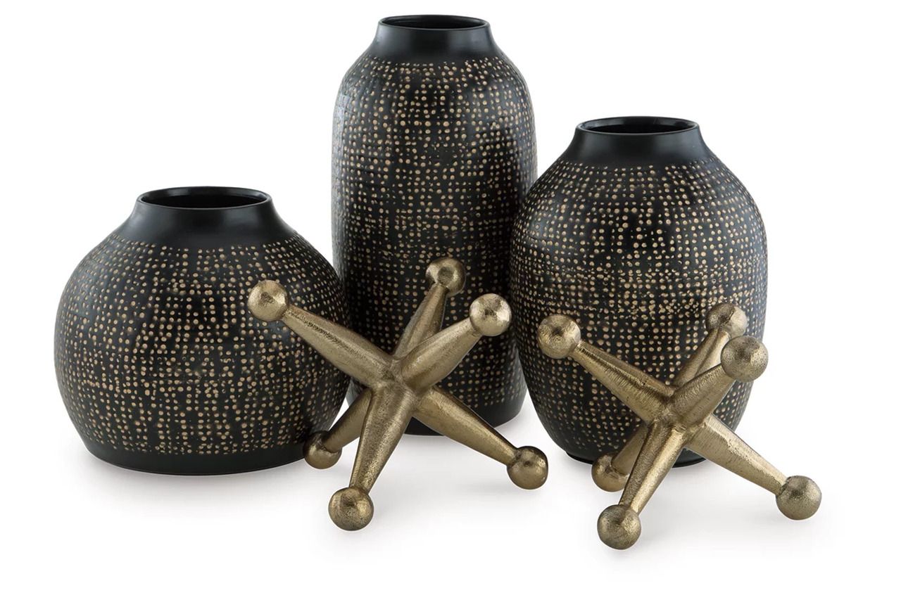 Vinburn 5 Piece Accessory Set In Black/Gold A2C00212