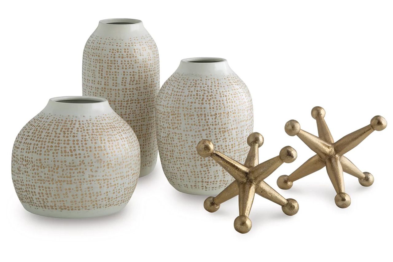 Vinburn Accessory Set Set of 5 In White and Gold A2C00213