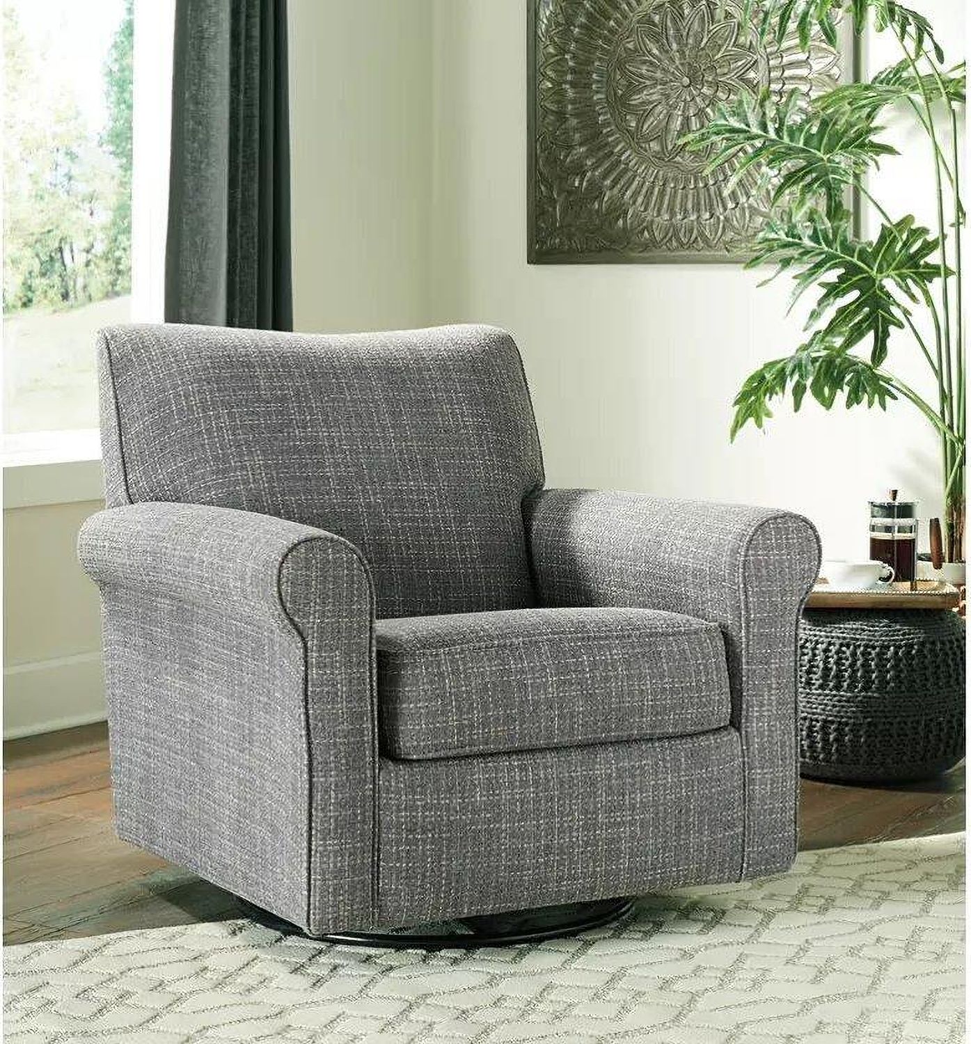 Renley Ash Swivel Glider Accent Chair A3000002
