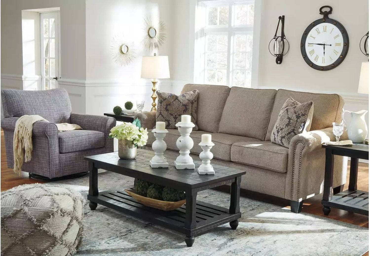 Renley Ash Swivel Glider Accent Chair A3000002