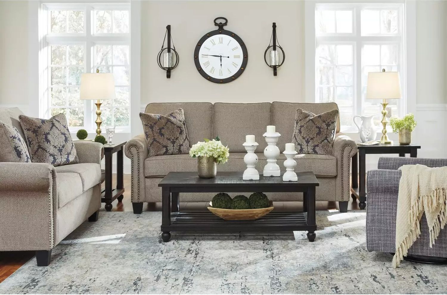 Renley Ash Swivel Glider Accent Chair A3000002