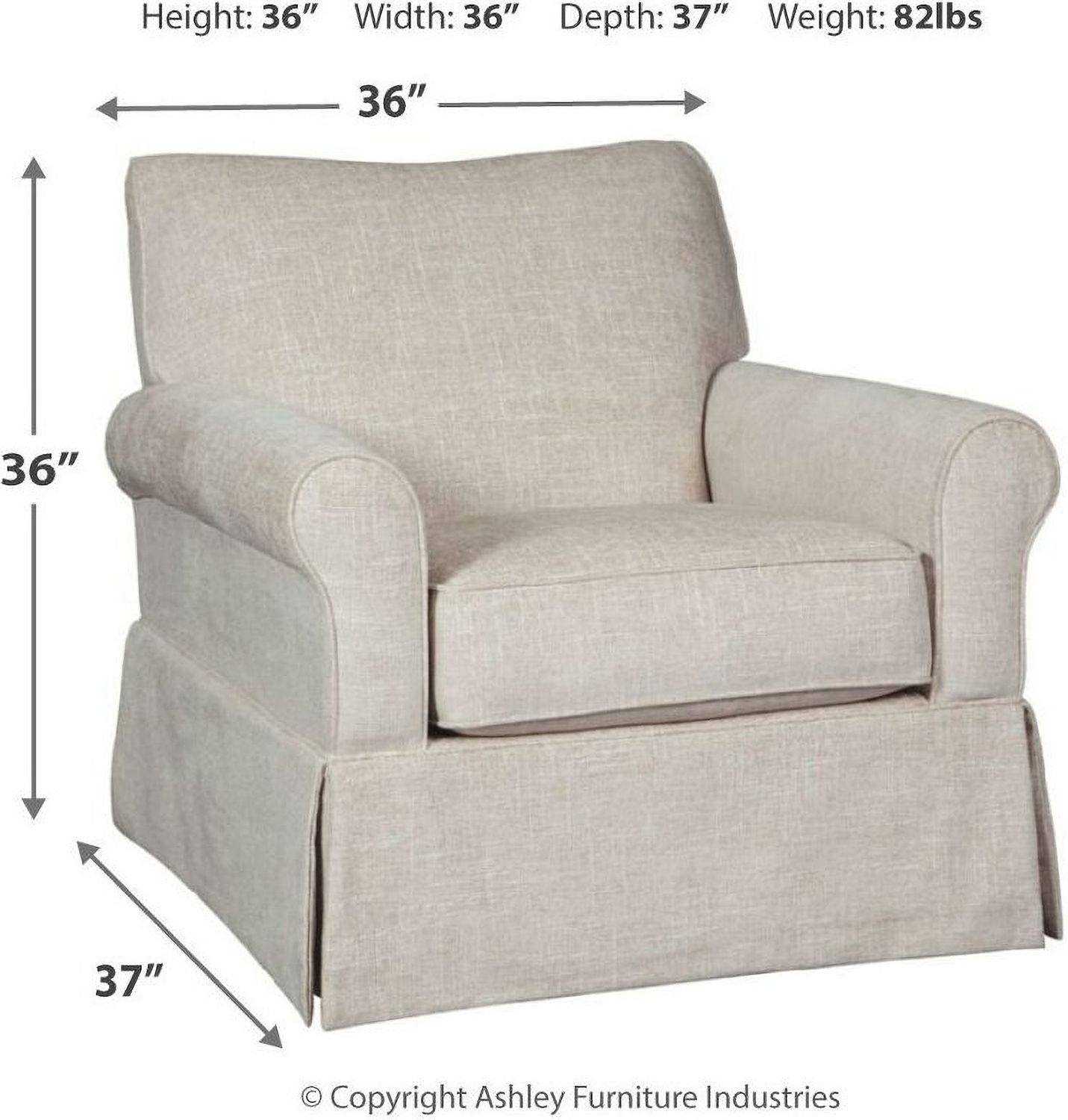 Searcy Quartz Swivel Glider Accent Chair A3000006