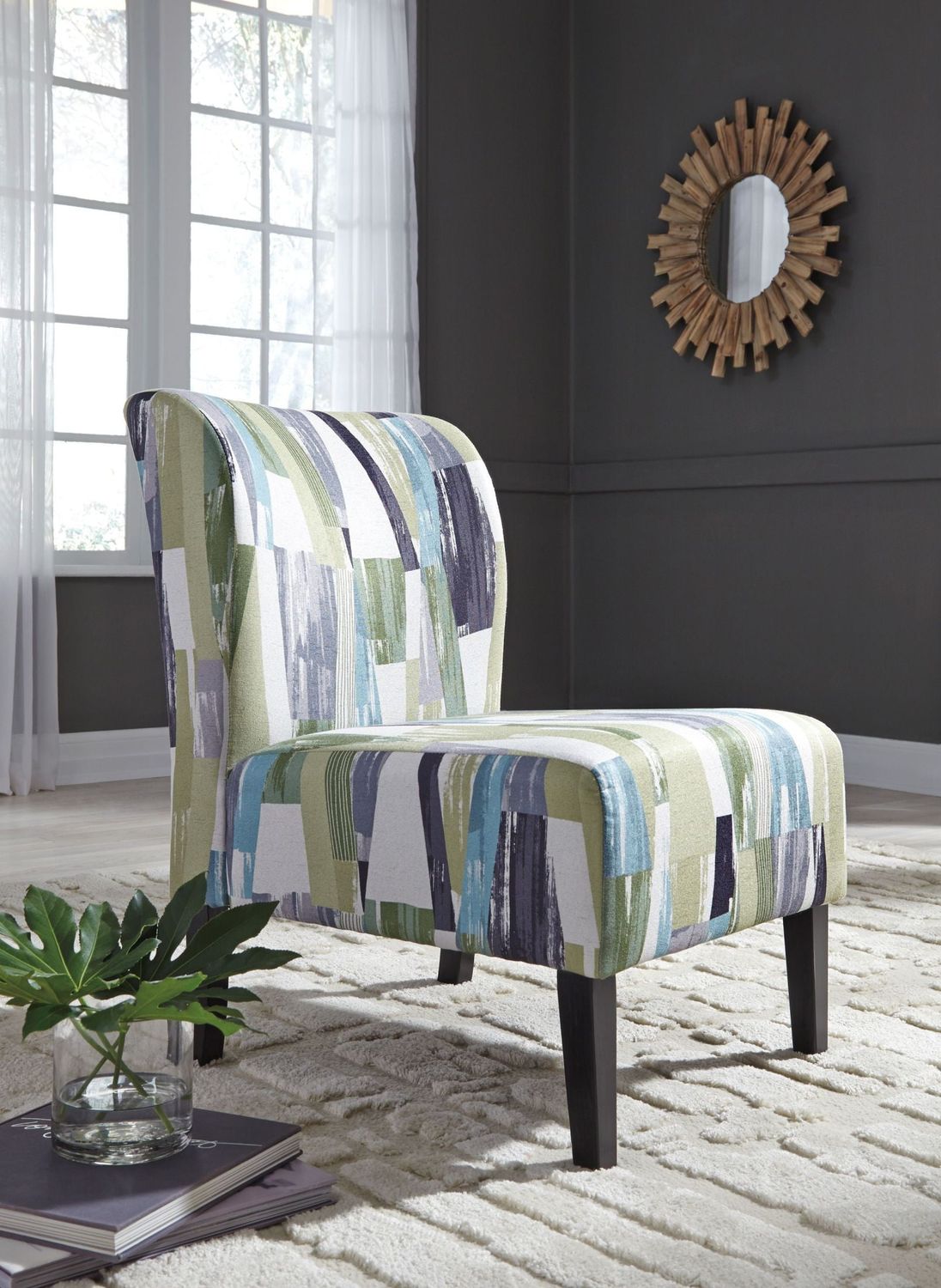 Triptis Green and Blue Accent Chair A3000066