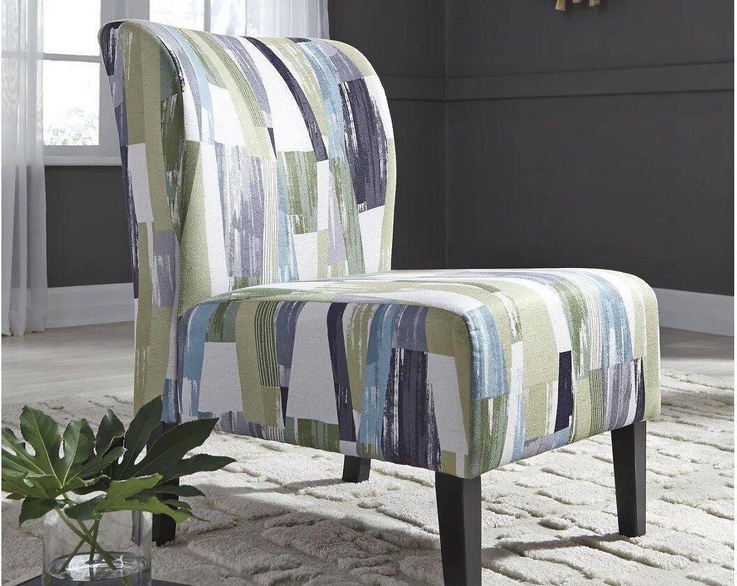 Triptis Green and Blue Accent Chair A3000066